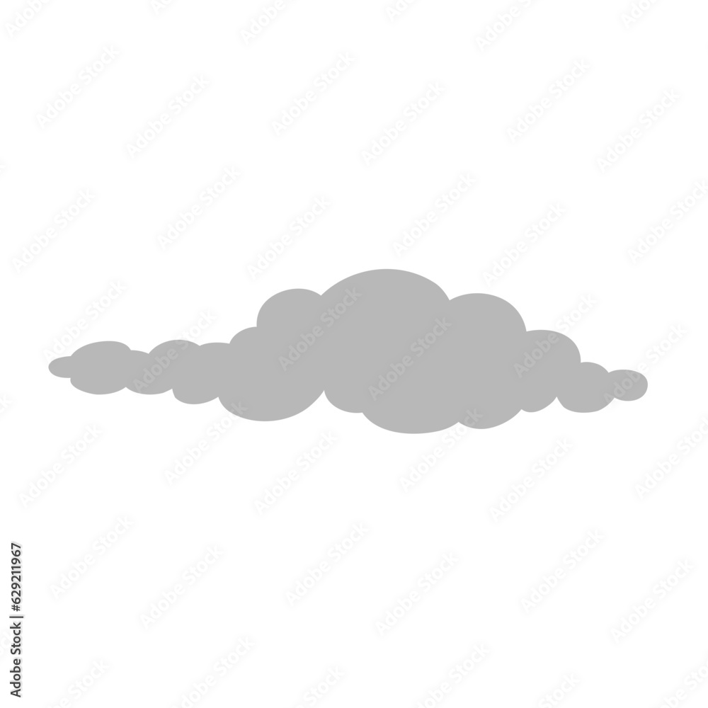 Cartoon overcast cloud vector. vector illustration Cartoon overcast cloud vector. vector illustration