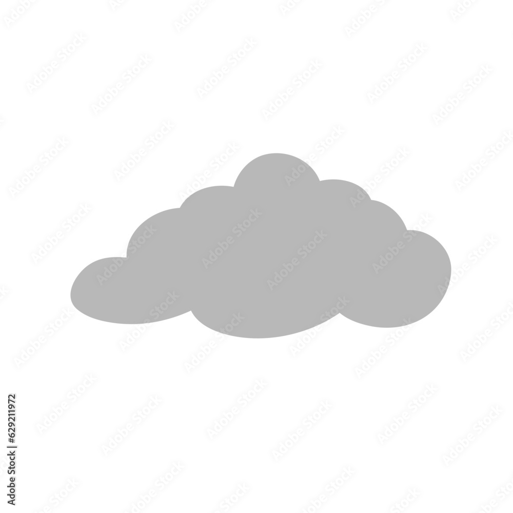Cartoon overcast cloud vector. vector illustration Cartoon overcast cloud vector. vector illustration