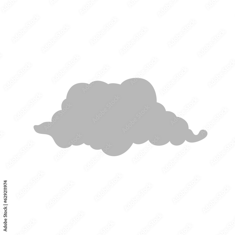 Cartoon overcast cloud vector. vector illustration Cartoon overcast cloud vector. vector illustration