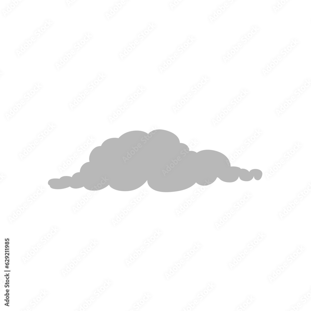 Cartoon overcast cloud vector. vector illustration Cartoon overcast cloud vector. vector illustration