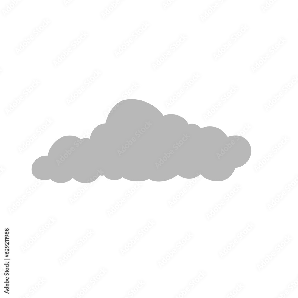 Cartoon overcast cloud vector. vector illustration Cartoon overcast cloud vector. vector illustration
