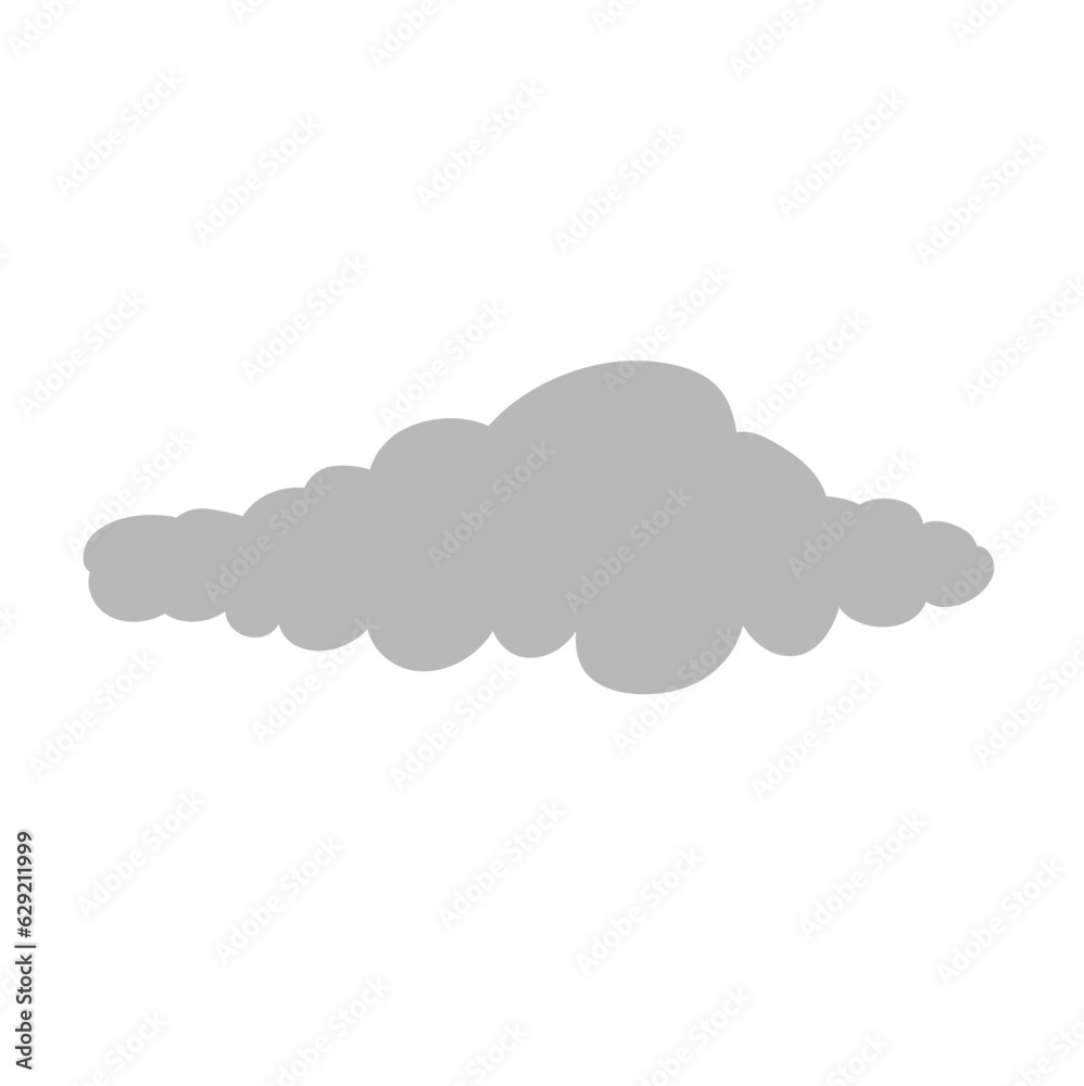 Cartoon overcast cloud vector. vector illustration Cartoon overcast cloud vector. vector illustration