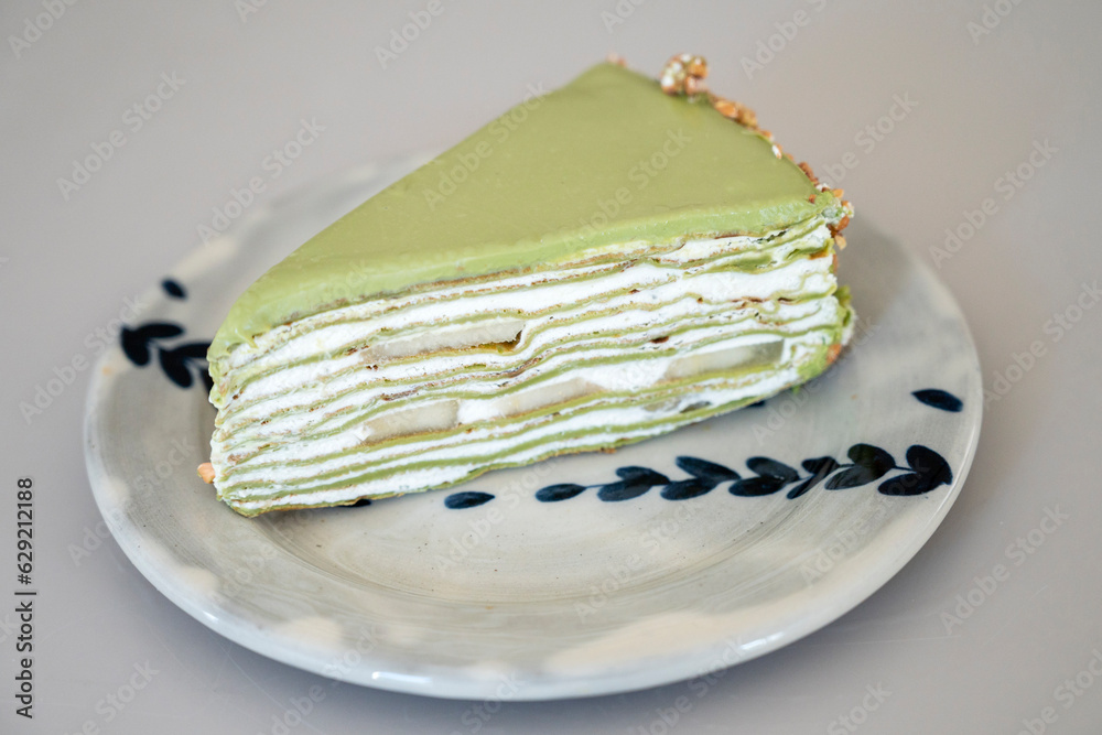 Mille crêpes thé vert macha