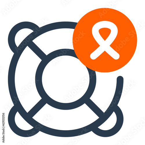 lifesaver and ribbon icon