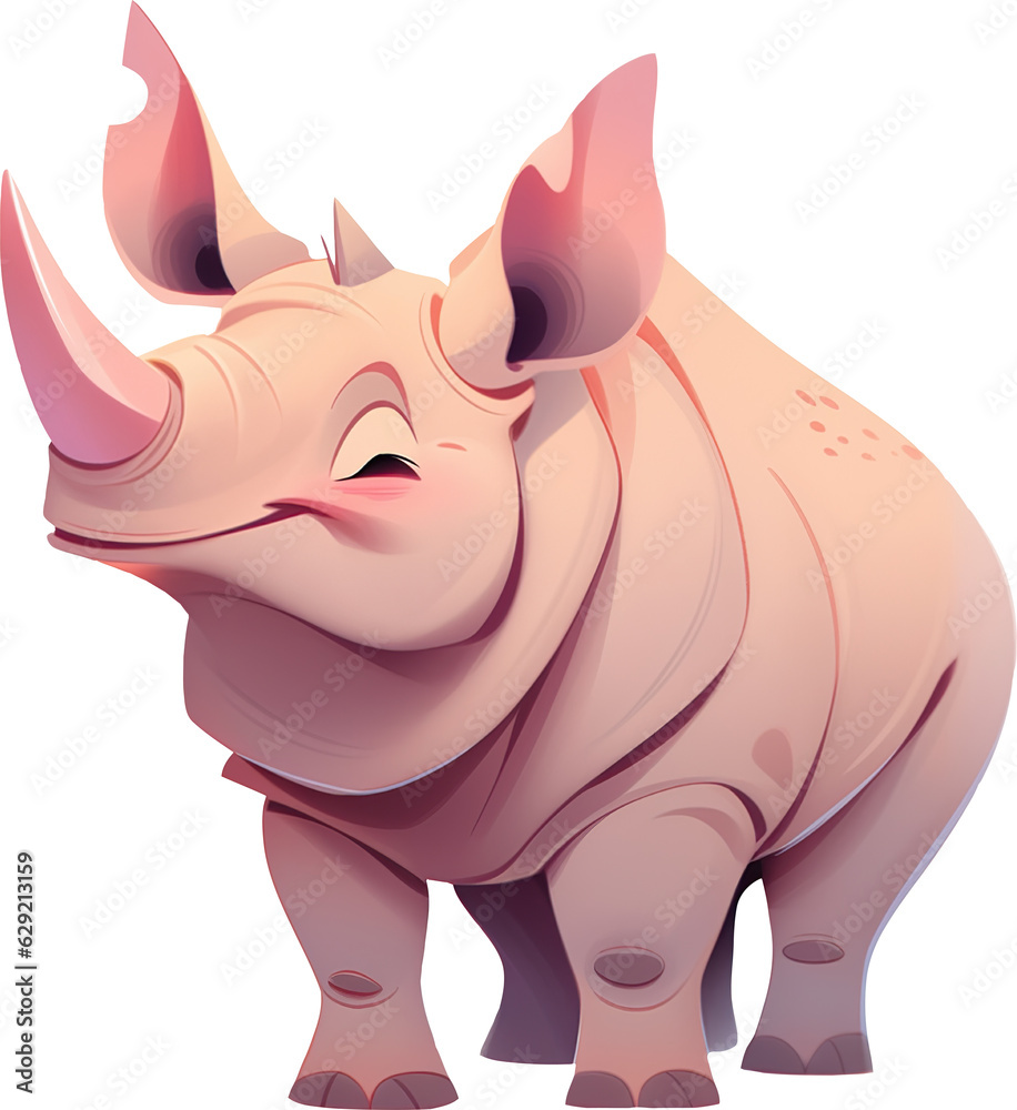 Obraz premium Rhinoceros Calves Innocence in the Wild