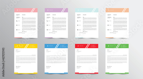 Letterhead Design Template. set Abstract Letterhead Design, Modern Business Letterhead Design Template
