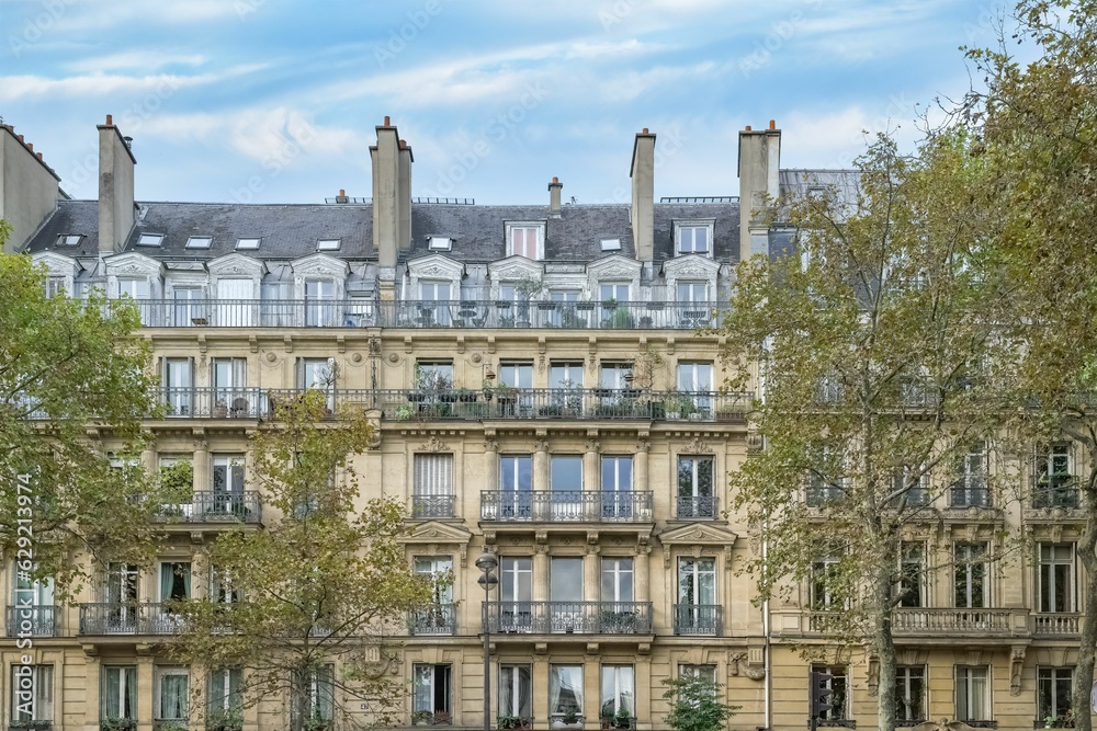 Paris, typical facade, building 