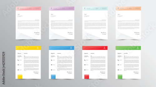 Letterhead Design Template. set Abstract Letterhead Design, Modern Business Letterhead Design Template
