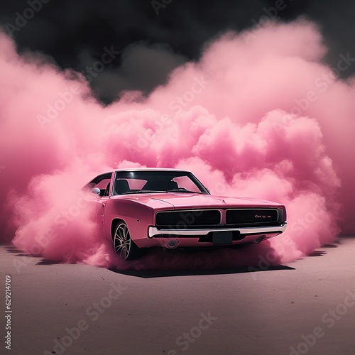 Pink Car Background