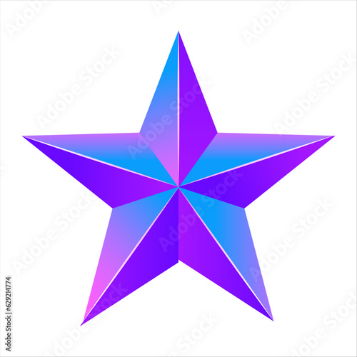 purple star isolated on white