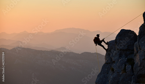Challenging and Steep Climbing Mountaineer