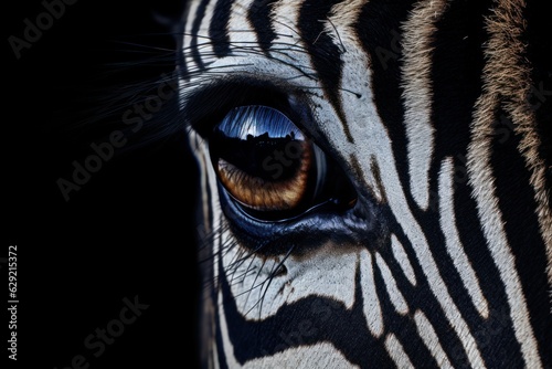 Eye of a Zebra  Equus quagga  close up