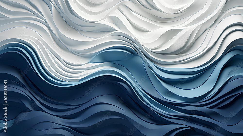 abstract mural background with blue waves abstract mural background with blue waves