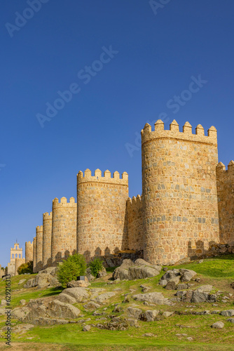 Medieval Walls in Avila, UNESCO site, Castile and Leon, Spain