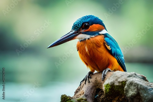 kingfisher on branch generated by AI