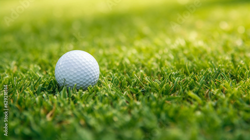 golf ball on grass, generative ai
