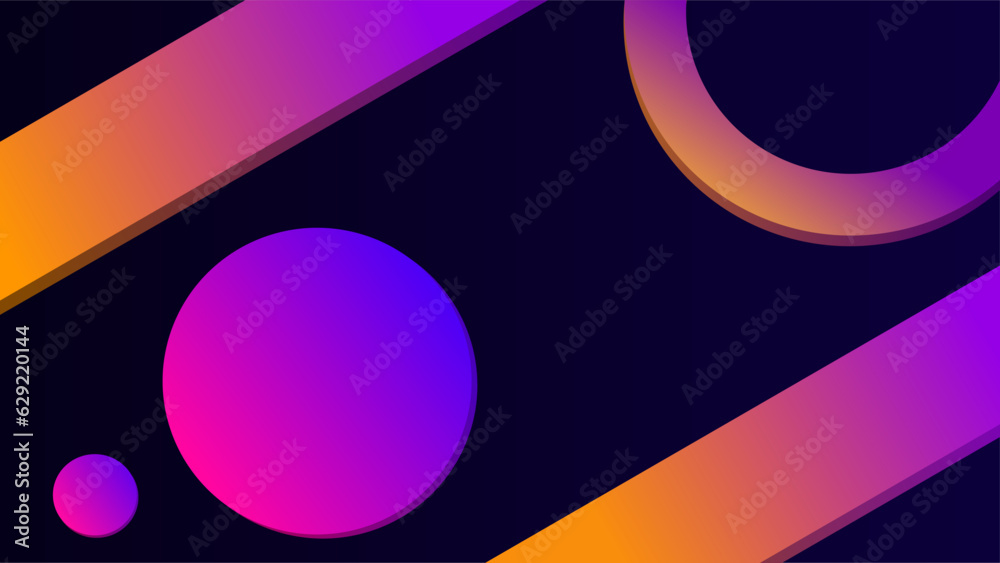Obraz premium Sunset and twilight neon pastel colors geometric gradient background