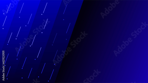 Cyber sideways rectangles geometric dark blue night background