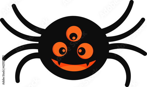 spider spooky halloween vector