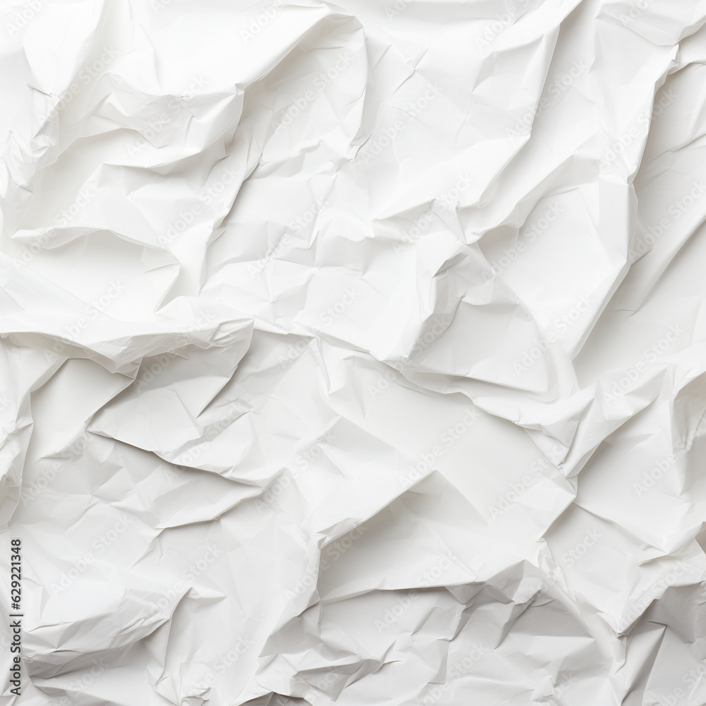 Paper which is crumpled white background screen