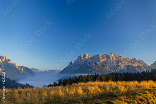 Landscape near Sella di Razzo and Sella di Rioda pass, Carnic Alps, Friuli-Venezia Giulia, Italy