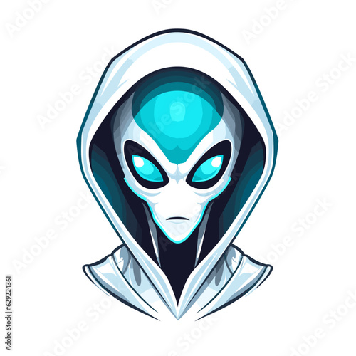 Esport vector logo alien, alien icon, alien head, vector, sticker