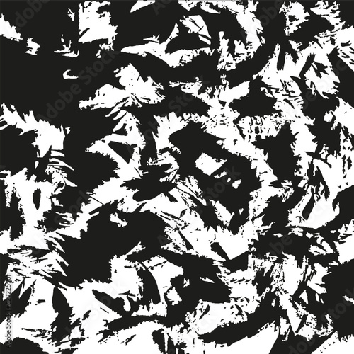 Grunge texture. Monochrome abstract vector background with paint strokes.