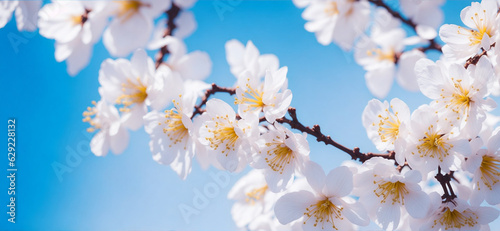 blossom in spring wide background panorama view