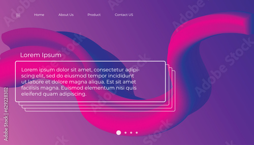 Modern trending abstract Purple background color ribbon of liquid paint. Template for design presentation, flyer, card, web page. Vector illustration EPS10