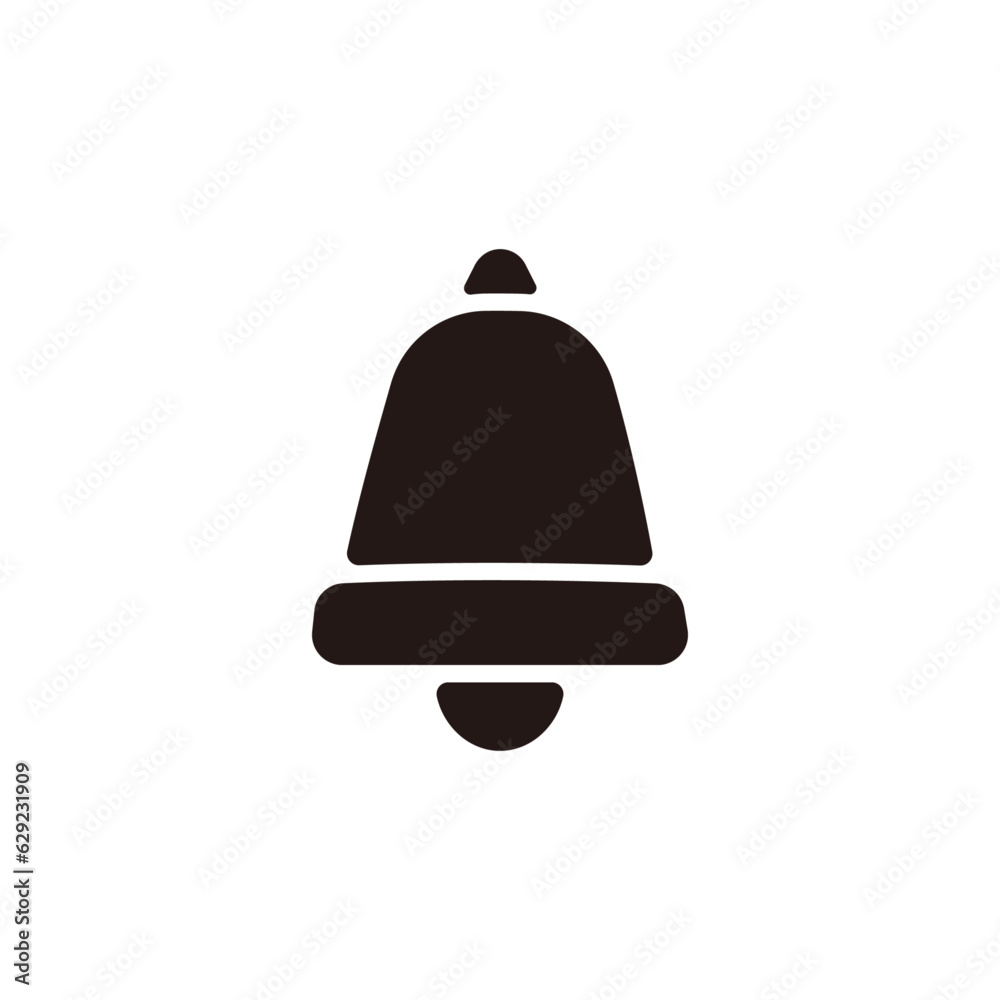Jingle bell icon.Flat silhouette version. Jingle bell icon.Flat silhouette version.