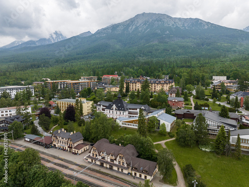 Aerial view of Stary Smokovec in Slovakia