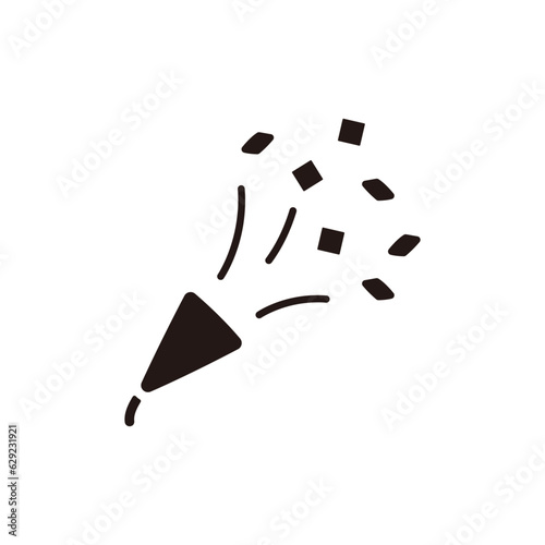 Cracker icon.Flat silhouette version.