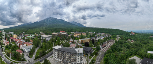 Aerial view of Stary Smokovec in Slovakia