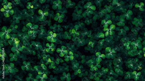 Abstract background green clover texture 