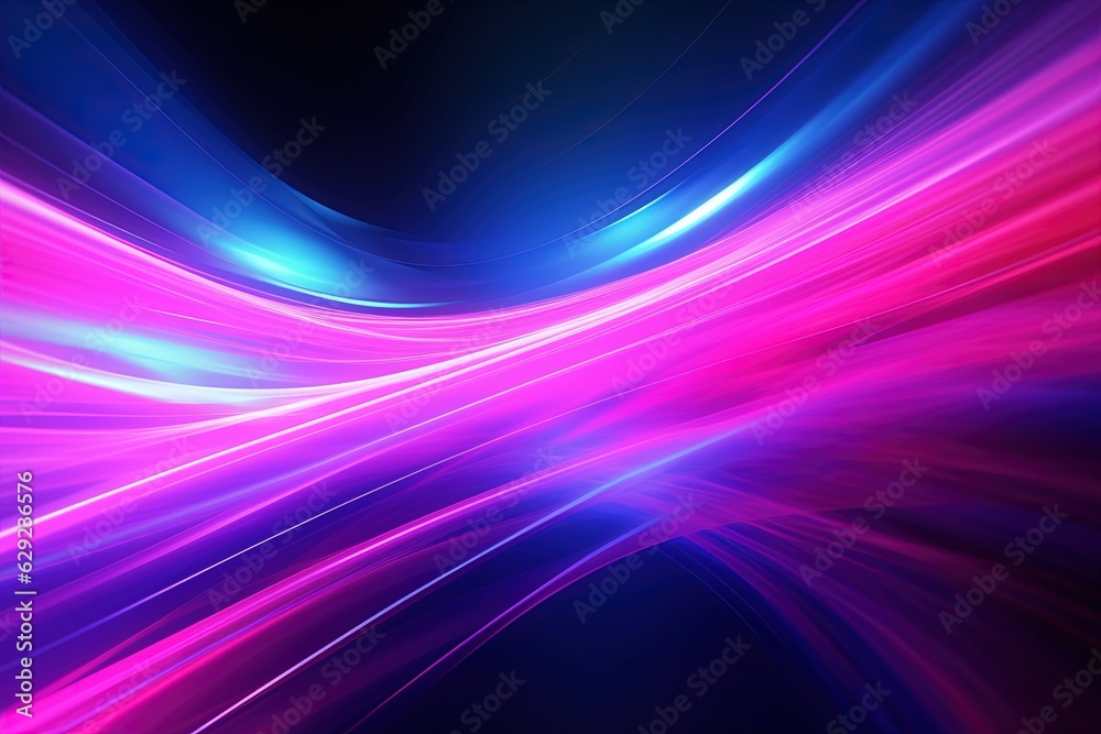 abstract futuristic background with pink blue glowing neon moving high speed wave lines and bokeh lights. Data transfer concept Fantastic wallpaper