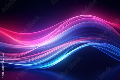 abstract futuristic background with pink blue glowing neon moving high speed wave lines and bokeh lights. Data transfer concept Fantastic wallpaper