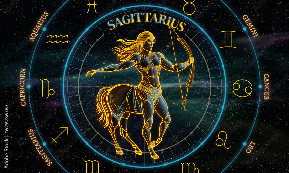 Sagittarius Zodiac Sign Illustration Of The Sagittarius Symbol Of The Sagittarius Zodiac Sign Illustration Of The Sagittarius Symbol Of The