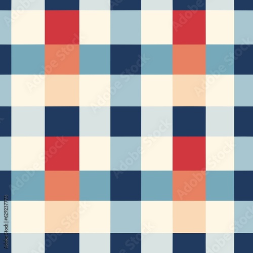 Stylish Checked Pattern Background: Modern Retro Textile Design