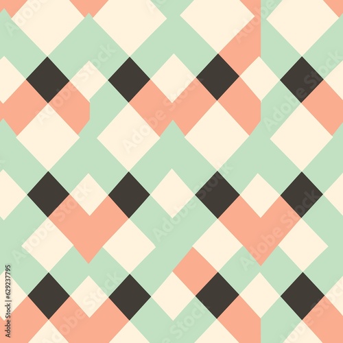 Stylish Checked Pattern Background: Modern Retro Textile Design