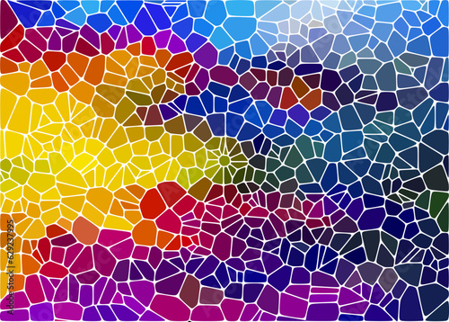 vector colorful bright abstract stained glass