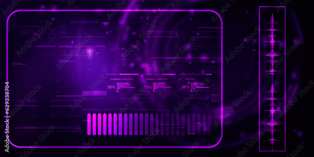 2d illustration Abstract futuristic electronic circuit technology background 2d illustration Abstract futuristic electronic circuit technology background