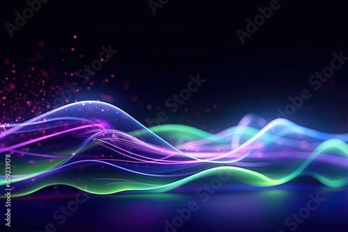 abstract futuristic background with pink blue glowing neon moving high speed wave lines and bokeh lights. Data transfer concept Fantastic wallpaper