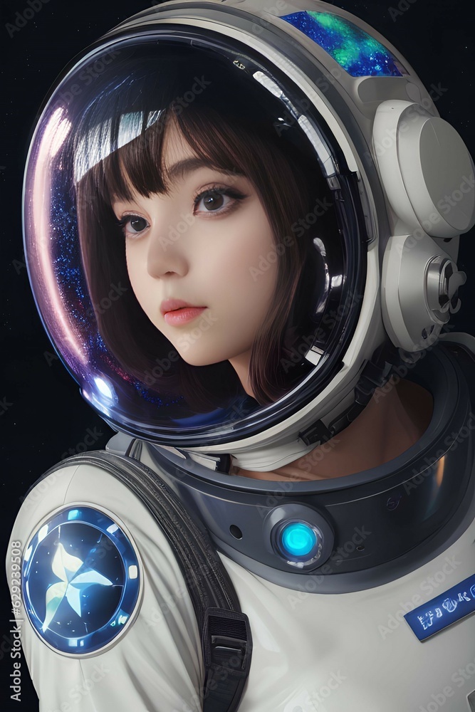 Girl in space