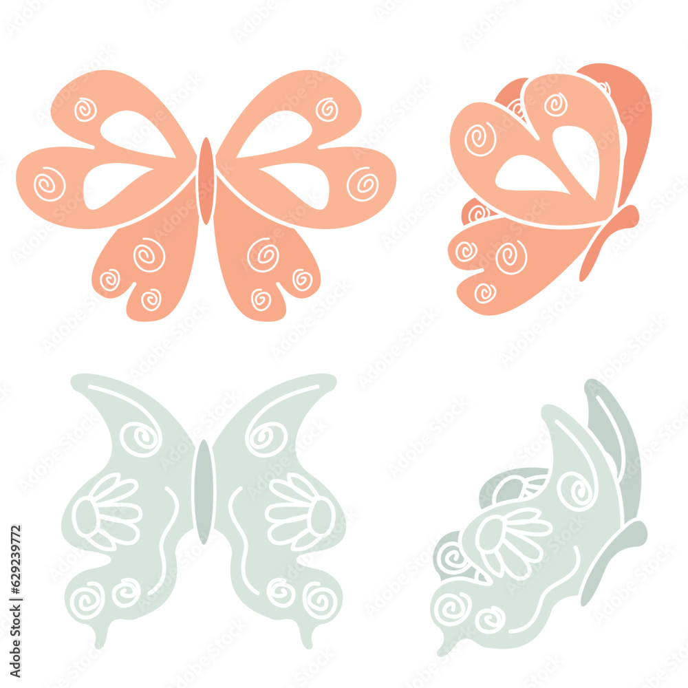 pastel butterfly vector illustration design pastel butterfly vector illustration design