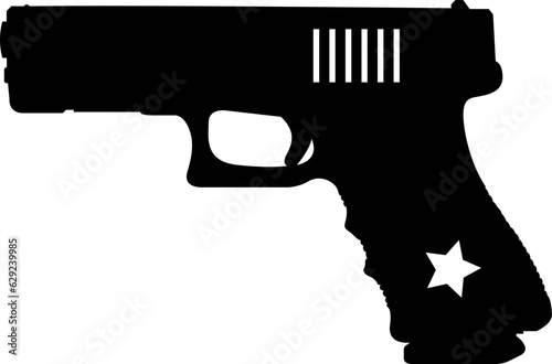 hand gun SVG vector cut file for cricut and silhouette png jpg