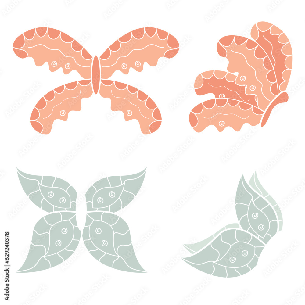 Fototapeta premium pastel butterfly vector illustration design