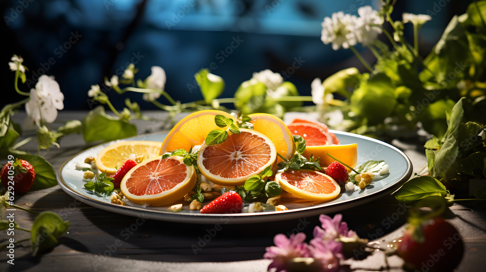 Fruit Platter Refreshing Summer.
Generative AI. Fruit Platter Refreshing Summer.
Generative AI.