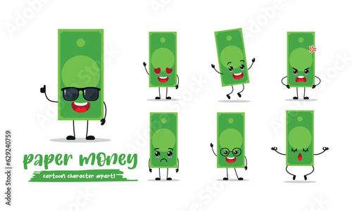 cute milk box cartoon with many expressions. different activity pose vector illustration flat design set.