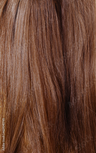 Brown uncombed long hair.
