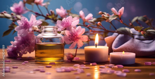Aromatherapy, spa, beauty treatment and wellness background.